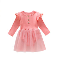Girls Skirt Hem Triangle Rompers