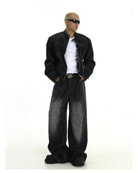 Men's Special-interest Design American Retro Washed Jeans