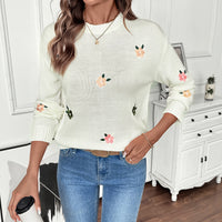 Sweet Crew Neck Pullover Sweater Women