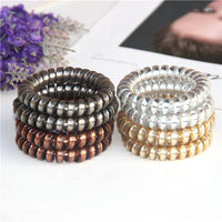 High Elasticity Electric Coil Bright Silver Hair Rope