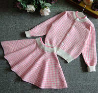 Two-piece Fashion Girls Thick Warm Knitted Sweater