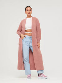 Women's Long Knitted Cardigan Buckle-free Coat