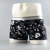 Cartoon Men's Boxer Panties Ice Silk Print Floral Mid-waist Breathable Boxers