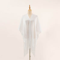 Flat Towel Shawl Gold And Silver Silk Slit Fashionable Beachwear Vacation Sun Protection Shirt
