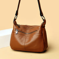 Genuine Leather Simple Shoulder Messenger Bag