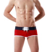 Men's Camouflage Fashion Low Waist Boxer Swimming Trunks