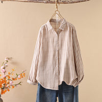 Artistic Yarn Dyed Striped Womens Top