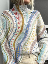 New Christmas Abstract Printing Casual Cloak Coat Cardigan