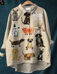 Casual Long Sleeve Shirt Animal Print Hawaiian Long Sleeve Shirt