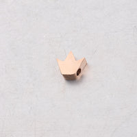 Crown Small Hole Bead Stainless Steel Mirror DIY Loose Beads