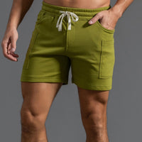 Cotton Sports Shorts Men's Four-point Middle Pants Overalls