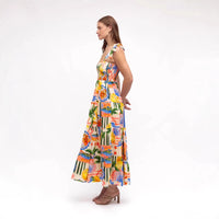 Fashionable Printed Casual Resort-Style Linen Dress