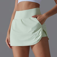 Women's Back Waist Pocket Sports Yoga Skirt
