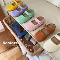 Children's Leather Shoes Candy Color Soft Bottom Cute Princess
