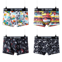 Men's Modal Underwear Cotton Boxer Shorts Youth Personality Breathable