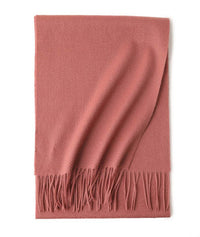 Water Ripple Pure Color Cashmere Warm Scarf