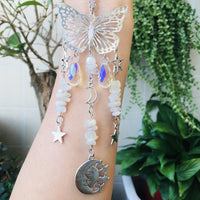 Butterfly Style Sun And Moon Accessories Crystal Ball Wind Chimes
