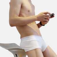 Men's Boxers Colored Cotton U Convex Low Waist Boxer Briefs