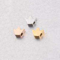 Crown Small Hole Bead Stainless Steel Mirror DIY Loose Beads