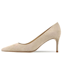 Naked Light Mouthed French Women's Soft Soled Non Tiring High-heeled Single Shoes