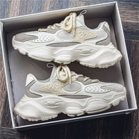 Chunky Soled Dad Sneakers With A Mesh Upper For A Casual Sporty Look