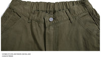 Workwear Rivet Cropped Pants Casual Wide-leg Shorts
