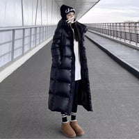 New Black Gold Men And Women Couple Hooded Thickened Jacket
