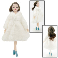 Doll Fashion Plush Coat Cloak Girl Toy Doll