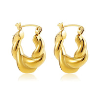 Fashionable Light-luxury Fully Diamond-encrusted Copper-plated Oval Earrings For Women