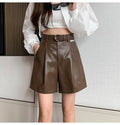 Casual Loose A-line PU Leather Boot Pants