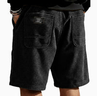 Multi-Pocket Embroidered Drawstring Elastic Waist Casual Shorts
