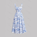 Women's Fashionable Slim-Fit Printed Strap Dress