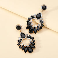Crystal Wreath Drop Earrings Sparkly Rhinestone Statement Jewelry For Women Wedding Party Prom Festival Daily Wear