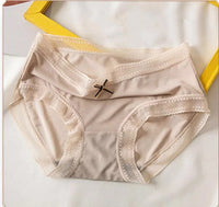 Japanese Girl''s Lace Underpants Sexy And Breathable Ice Silk Traceless Triangle Underpants