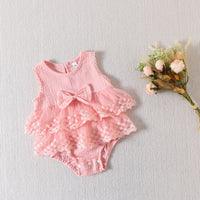 Girls' Princess Sleeveless Lace Jumpsuit