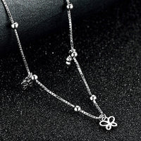 S925 Sterling Silver Ornament Butterfly Anklet Korean Style Foot Ornaments