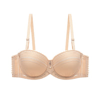 Women's Solid Color Lace Thin Half Cup Bra Push Up Shaping