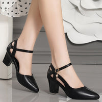 Women's Chunky-heel Casual Pointed-toe High Heels