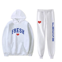 Fashion Printed Sports Sweater Warm Hoodie Casual Suit