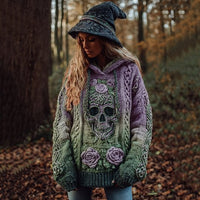 Womens Relaxed-fit Casual Retro Hoodie With A Dropped Shoulder