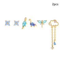 Sweet Cute Animal Silver Stud Earrings Suit