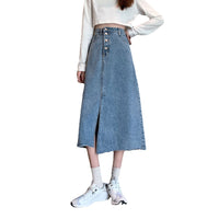 Split Denim Skirt For Women In Summer