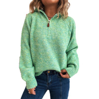 Solid Color Casual Hooded Knitted Sweater For Women