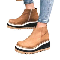 Platform Side Zipper Women's Shoes