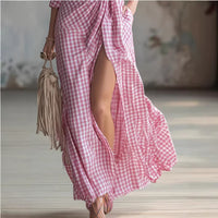 Casual And Versatile Elegant Plaid Dress For Women