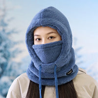 Windproof Warm Winter Sleeve Cap Female Riding Fleece-lined Bandana