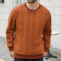 Men's Versatile Solid-color Crewneck Pullover Hoodie
