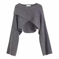 Autumn And Winter Design Sense Niche Cross Sweater