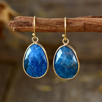 New High End Natural Stone Pendant Earrings