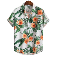 Men's Short-sleeved Shirt 3D Digital Printing Hawaiian Trendy Cardigan Shirt